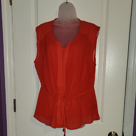 Vince Camuto Vibrant Red Top & Camisole Set Sz: XL - Picture 2 of 8